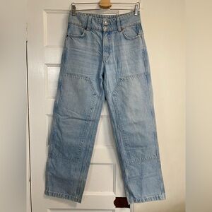 Light Wash Utility Jeans